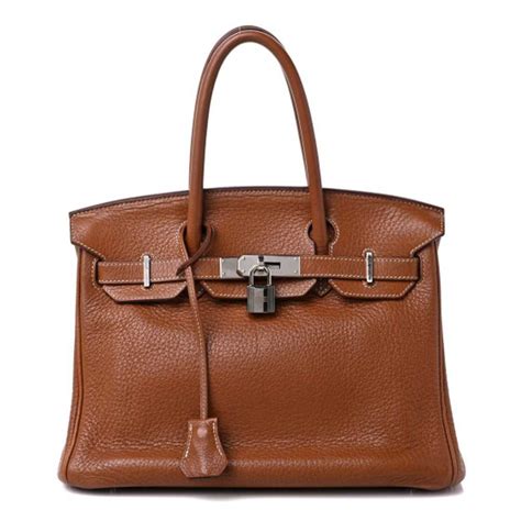 HERMES Taurillon Clemence Birkin 30 Gold 